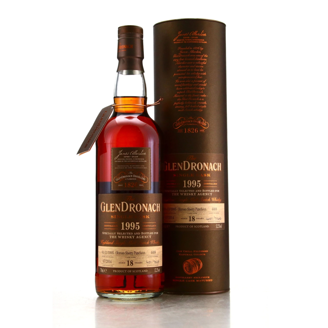 Glendronach 1995 Single Oloroso Cask 18 Year Old #4408 / The Whisky Agency
