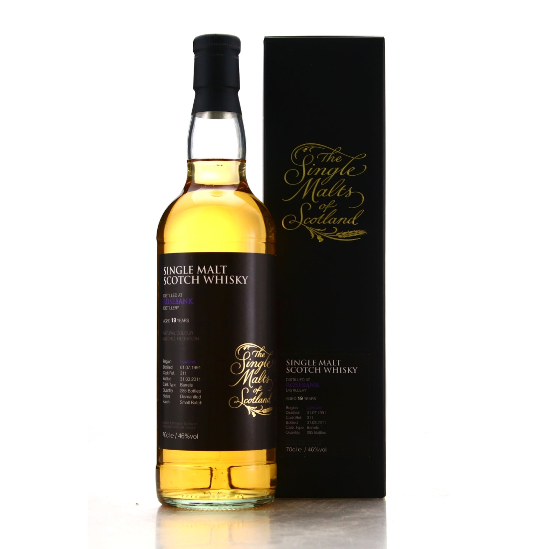 Rosebank 1991 Single Malts of Scotland 19 Year Old