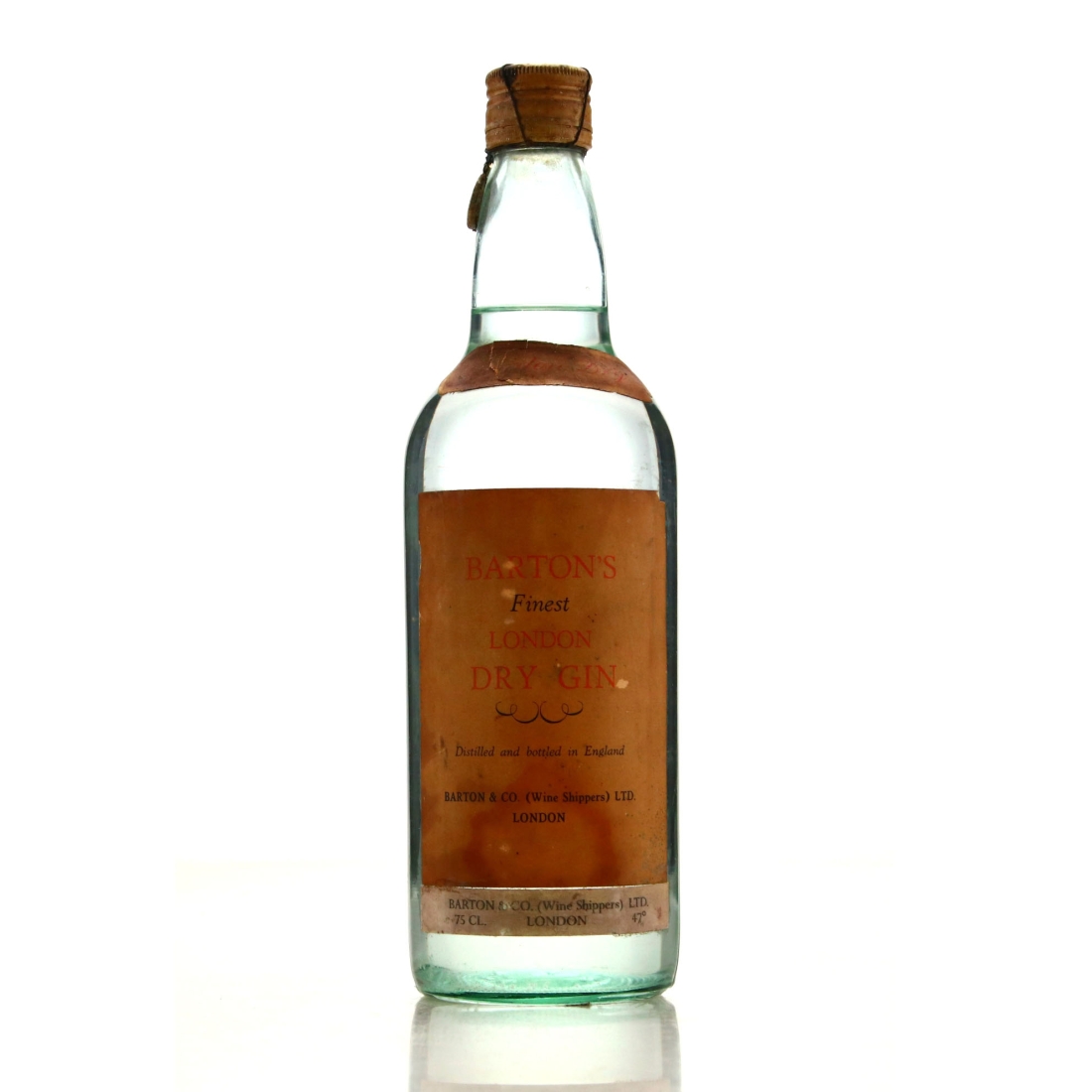Barton's Finest London Dry Gin 1950s