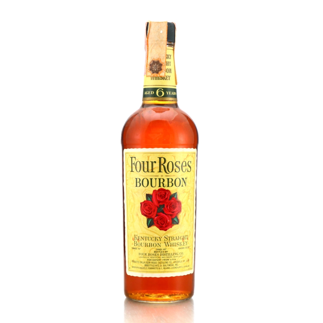Four Roses 6 Year Old Kentucky Straight Bourbon 1970 / Ferraretto Import