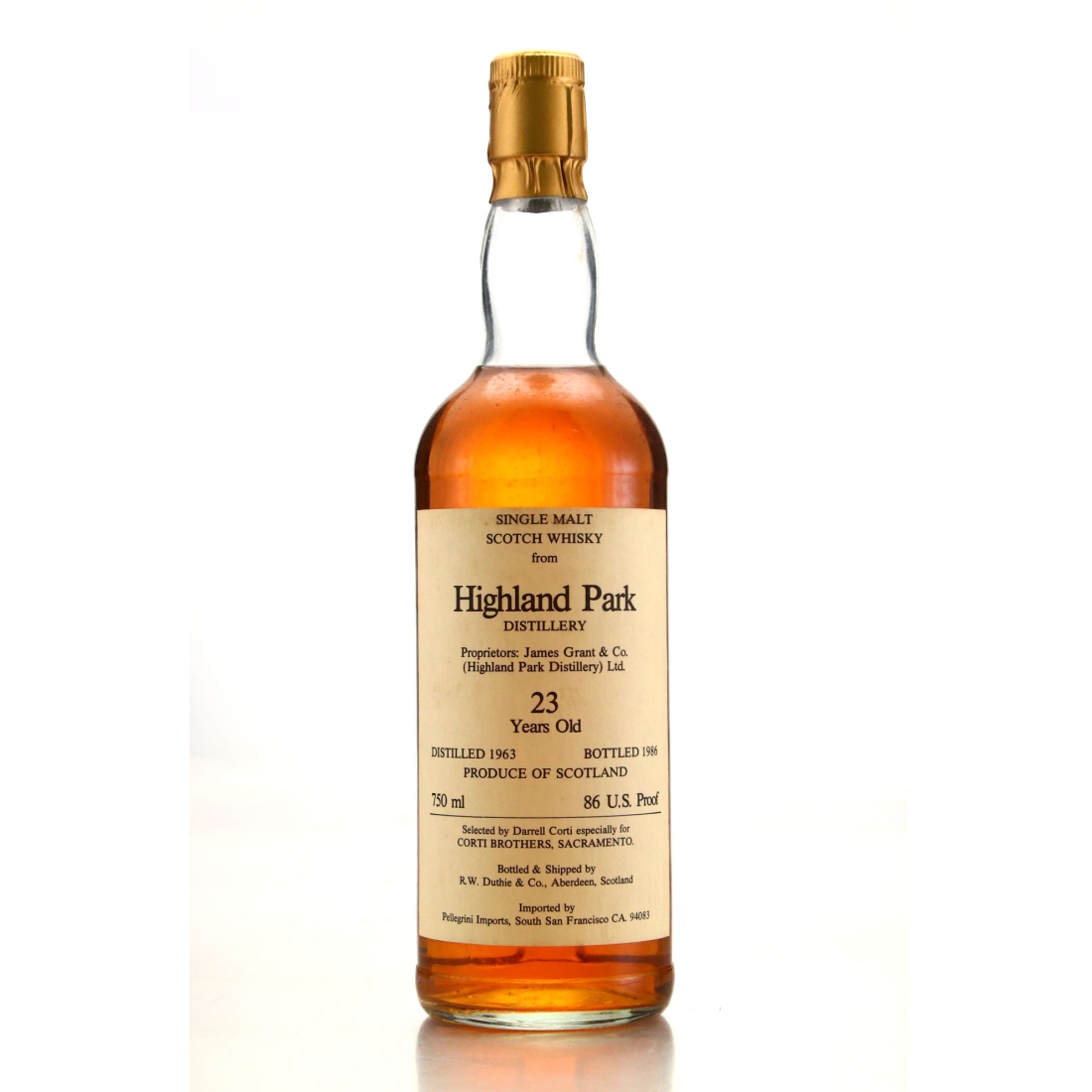 Highland Park 1963 R.W. Duthie for Corti Brothers 23 Year Old / US Import