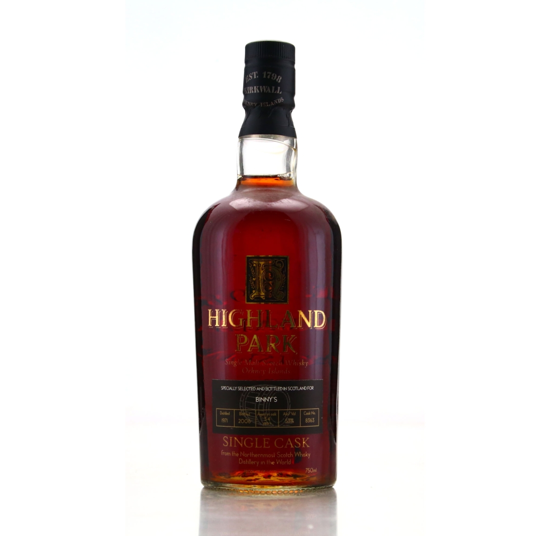Highland Park 1971 Single Cask 34 Year Old #8363 75cl / Binny's