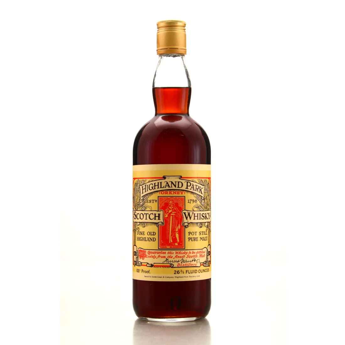 Highland Park Magnus Label 100 Proof 1970s