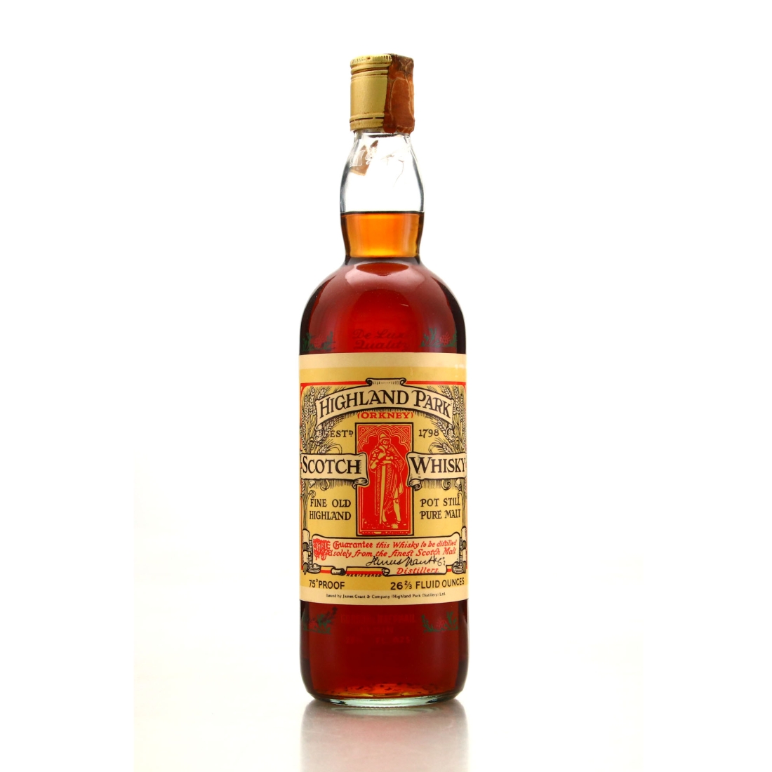 Highland Park Gordon and MacPhail Magnus Label 75 Proof 1970s