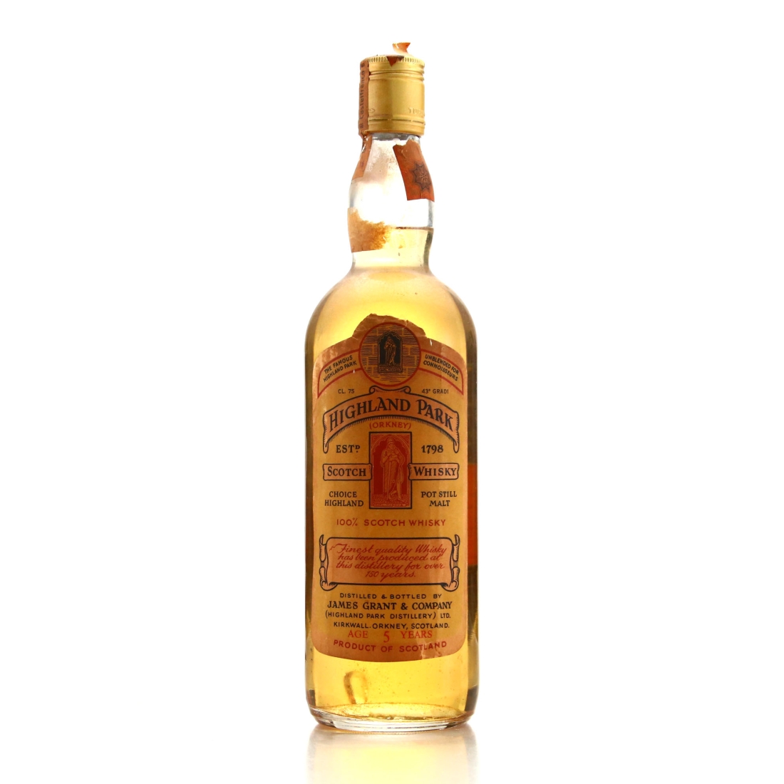 Highland Park 5 Year Old Magnus Label 1960s / Millefiori Cucchi Import