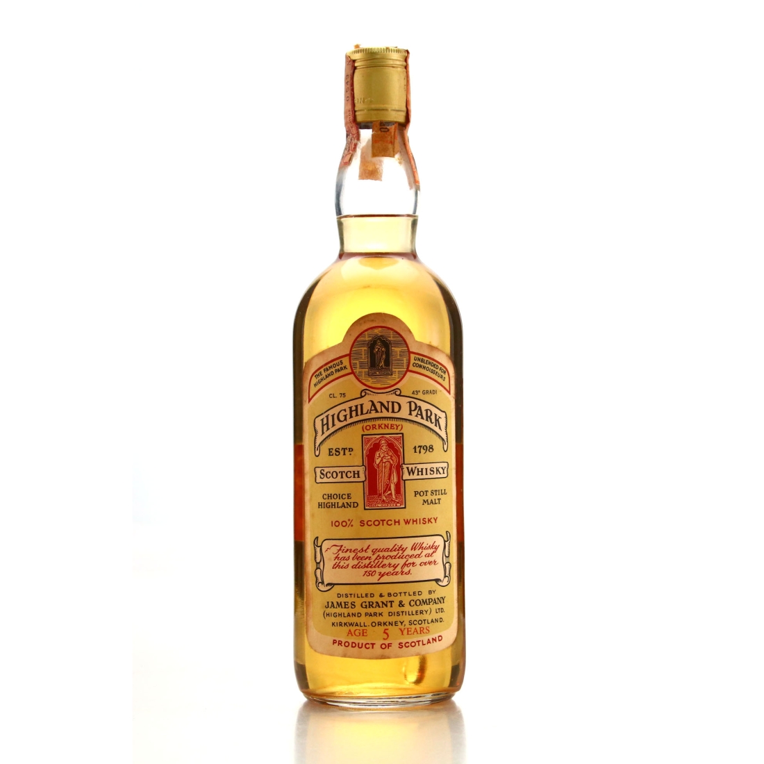 Highland Park 5 Year Old Magnus Label 1970s