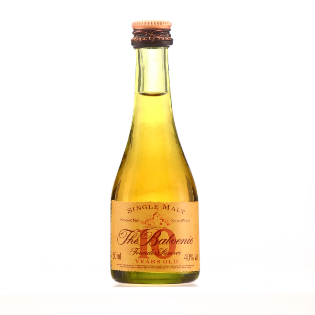 Balvenie 10 Year Old Founder's Reserve Cognac Bottle 1990s Miniature