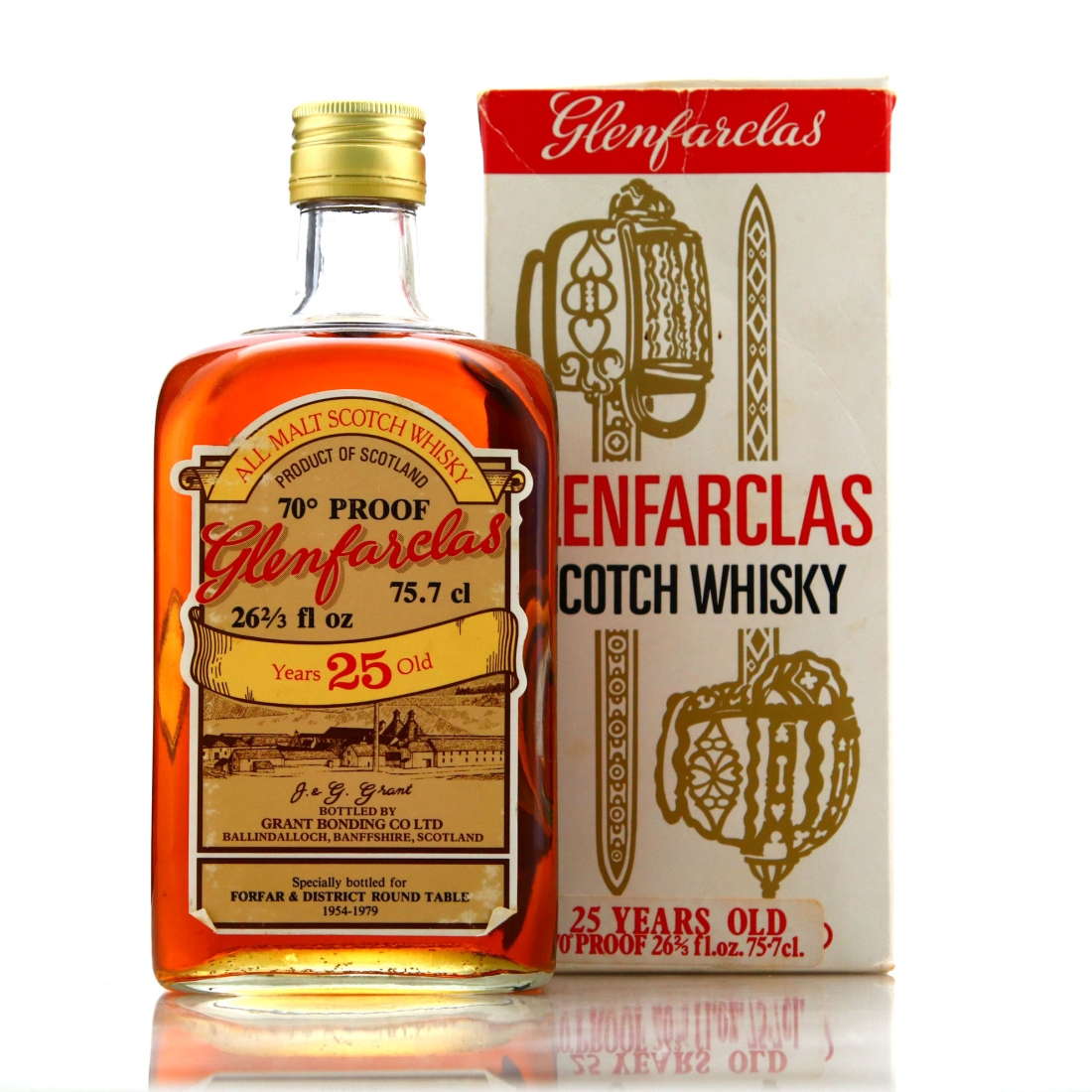 Glenfarclas 25 Year Old Grant Bonding Co 1970s / Forfar & District Round Table