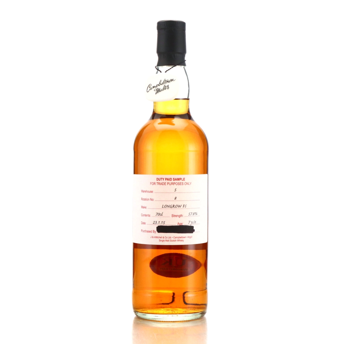 Longrow 2015 Duty Paid Sample 7 Year Old / Fresh Sherry