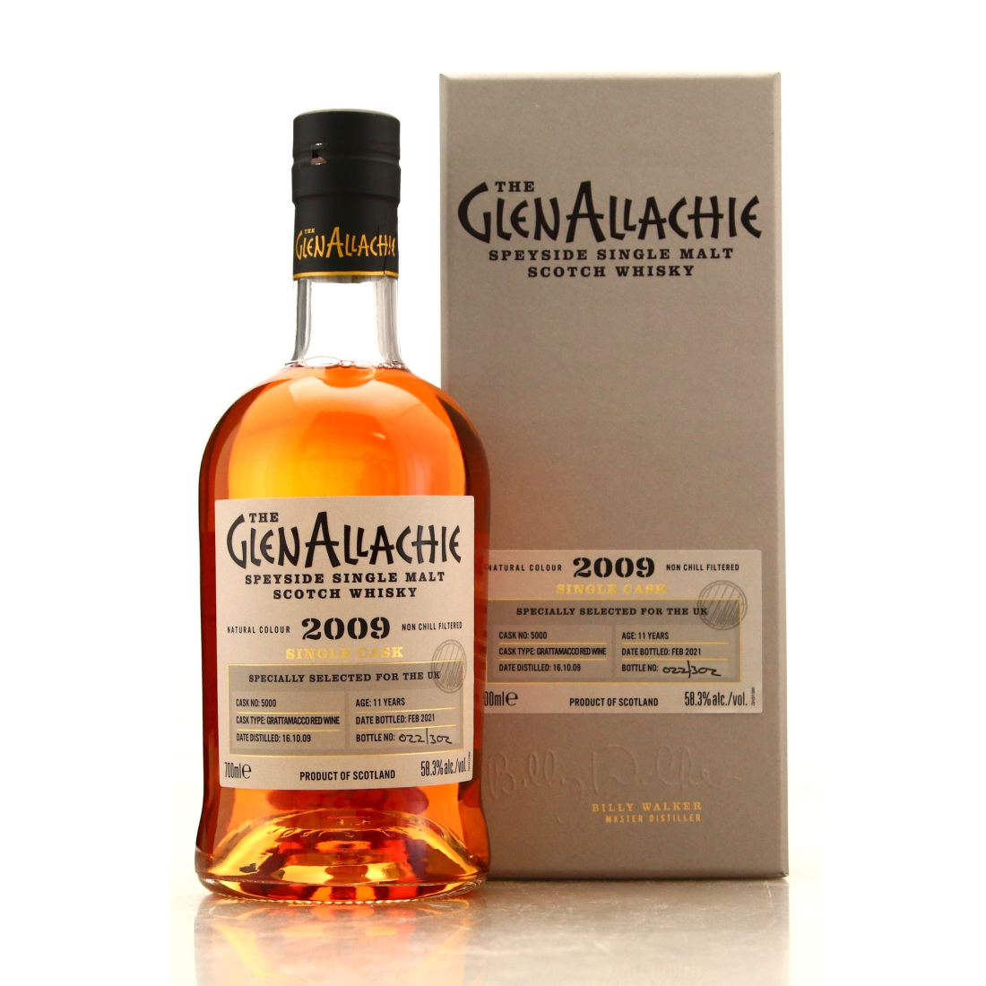 Glenallachie 2009 Single Grattamacco Cask 11 Year Old #5000 / UK
