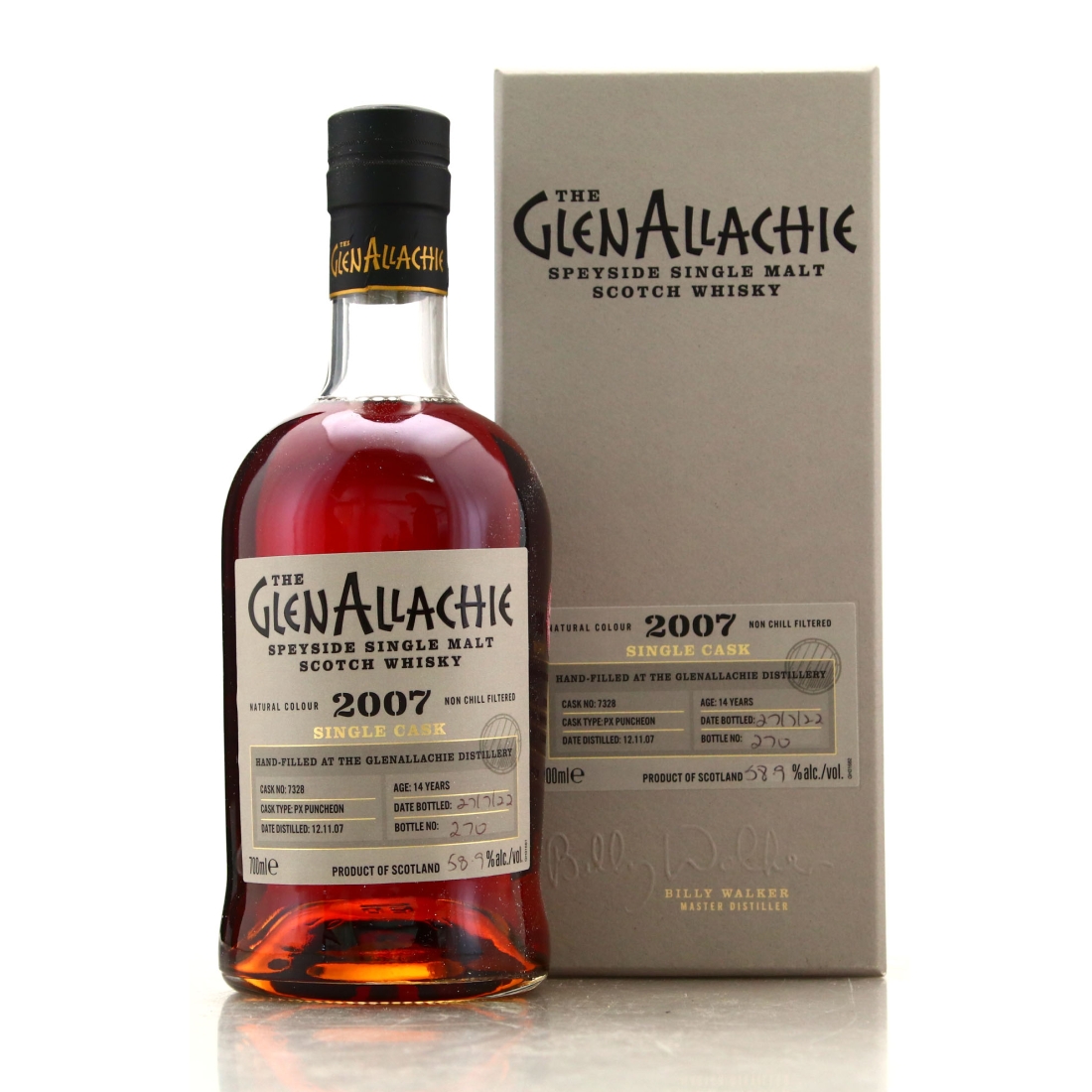 Glenallachie 2007 Single PX Cask 14 Year Old #7328