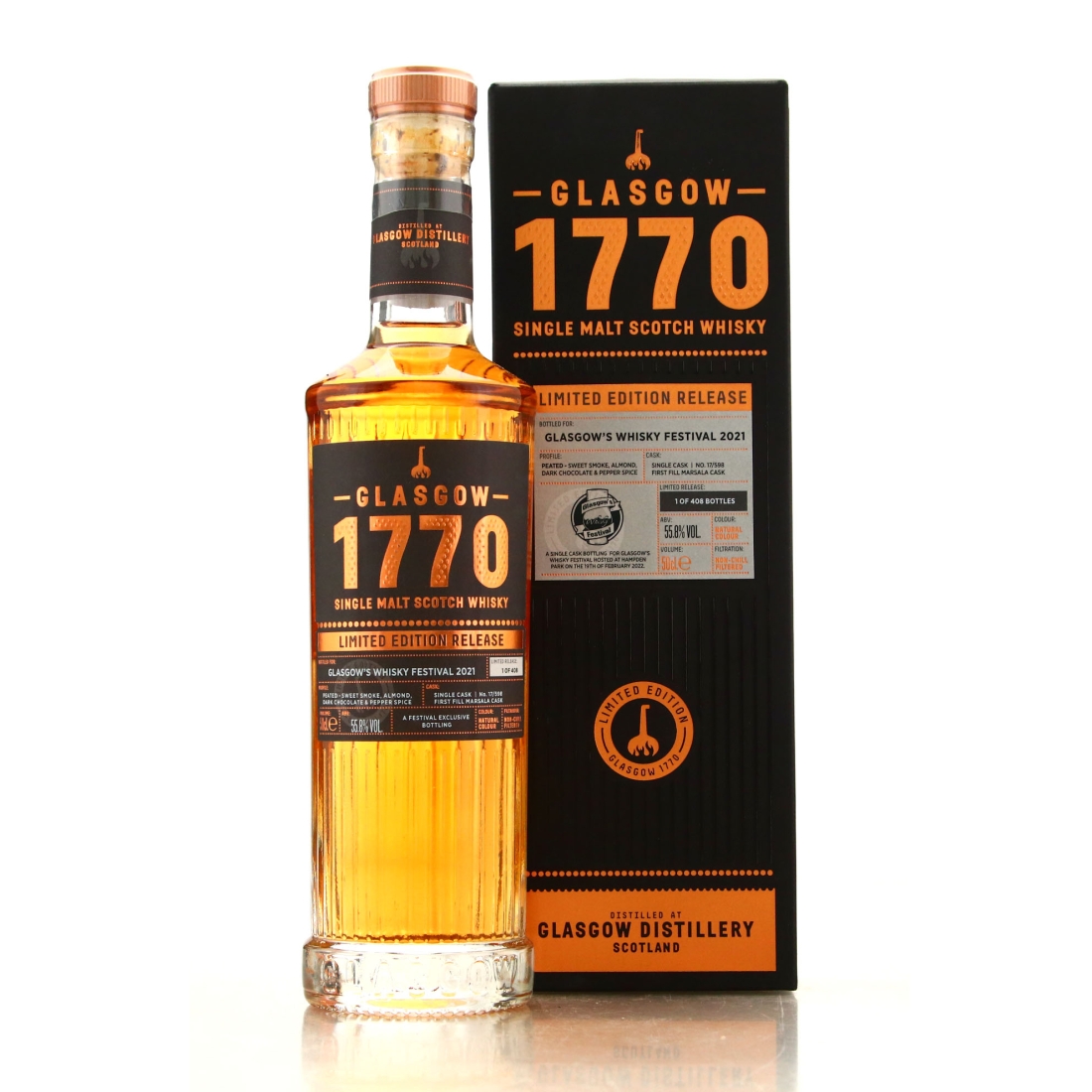 Glasgow '1770' 2017 Single Marsala Cask #598 50cl / Glasgow Whisky Festival 2021