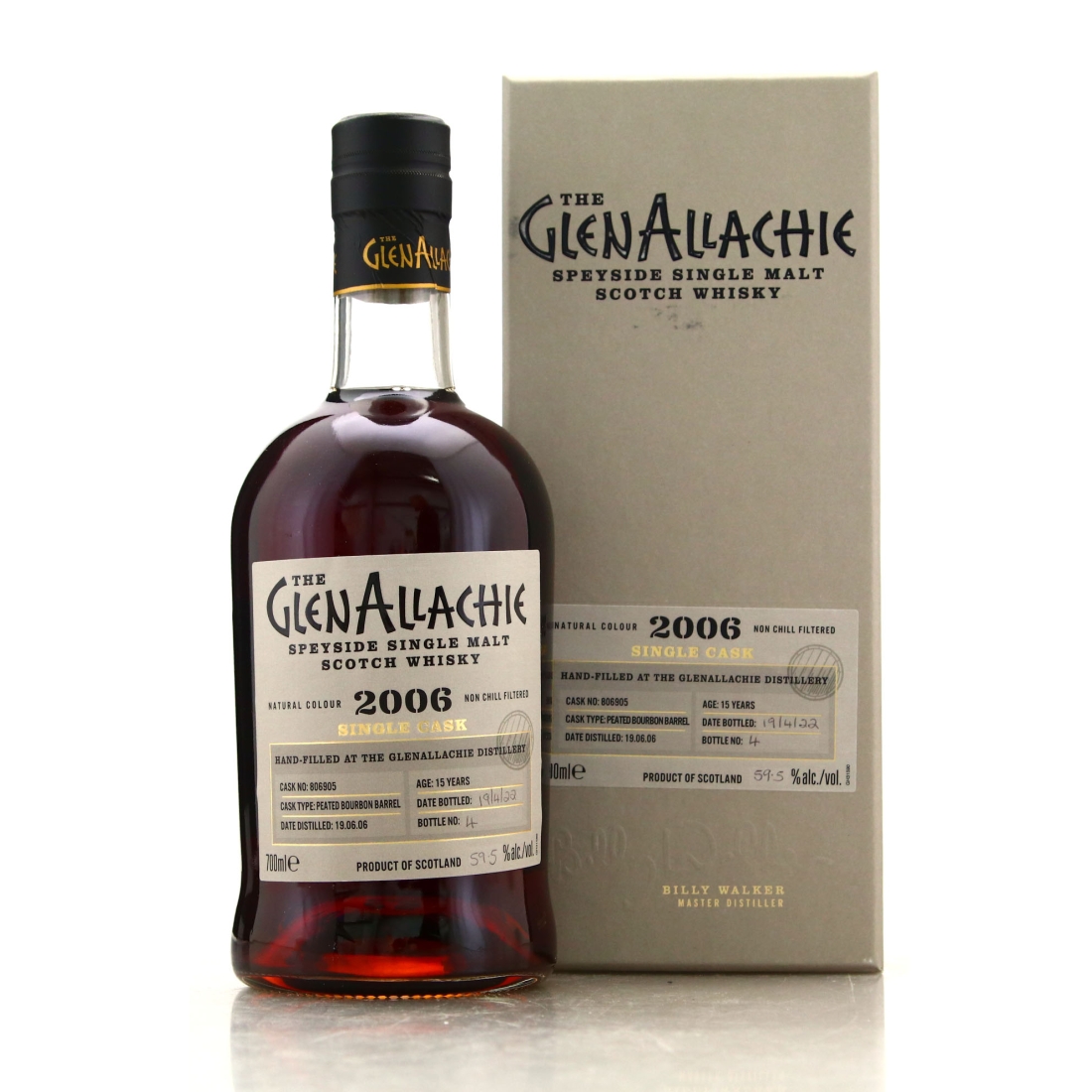 Glenallachie 2006 Single Peated Bourbon Cask 15 Year Old #806905