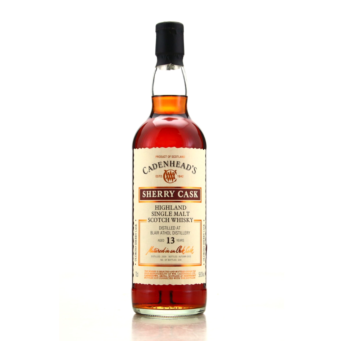 Blair Athol 2009 Cadenhead's 13 Year Old Sherry Cask