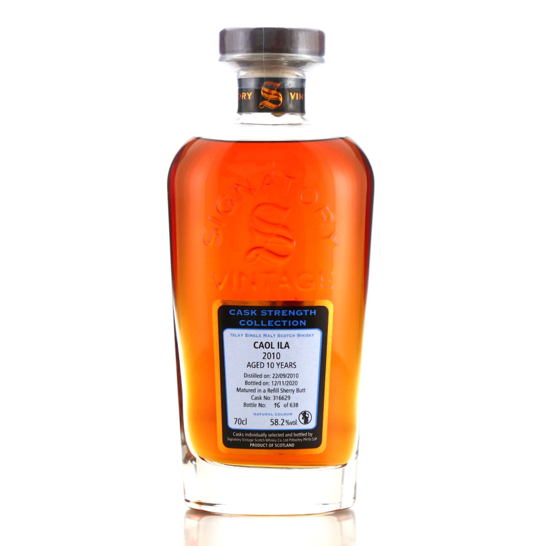 Caol Ila 2010 Signatory Vintage 10 Year Old Cask Strength