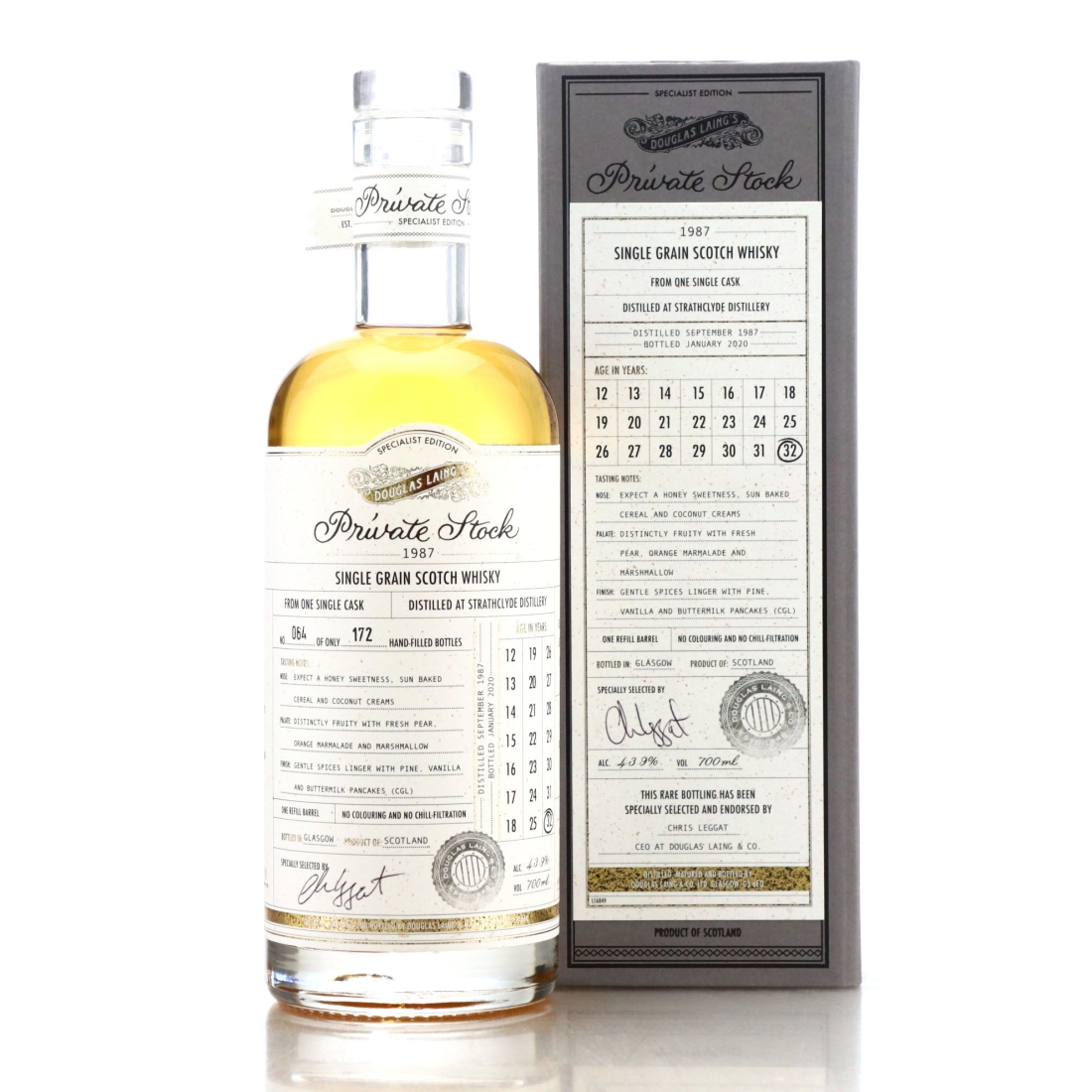 Strathclyde 1987 Douglas Laing 32 Year Old Private Stock