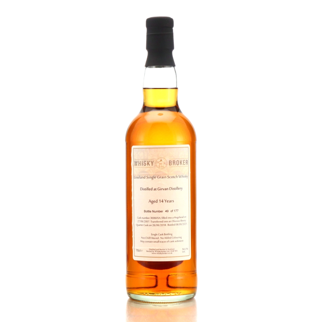 Girvan 2007 Whisky Broker 14 Year Old
