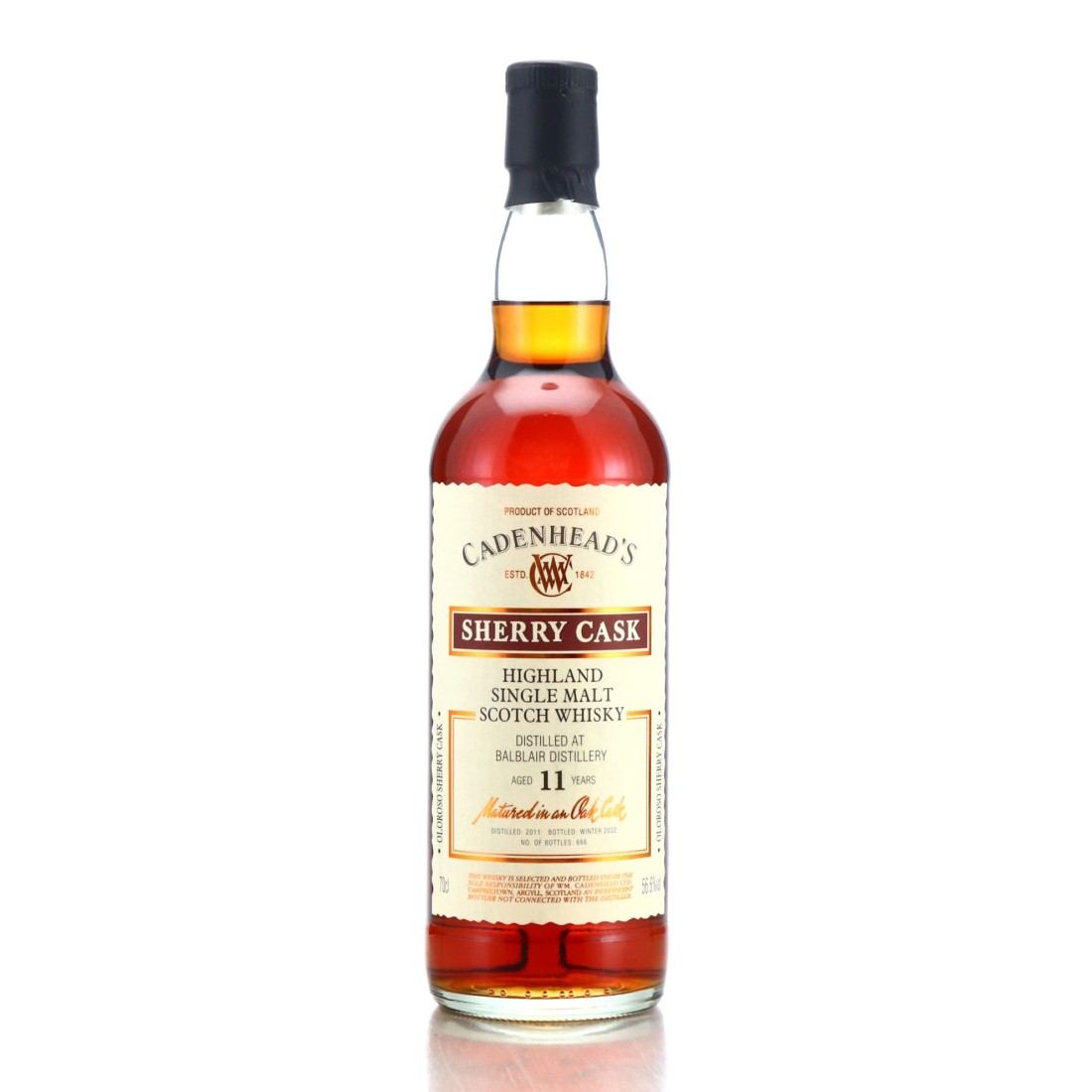 Balblair 2011 Cadenhead's 11 Year Old Sherry Cask 