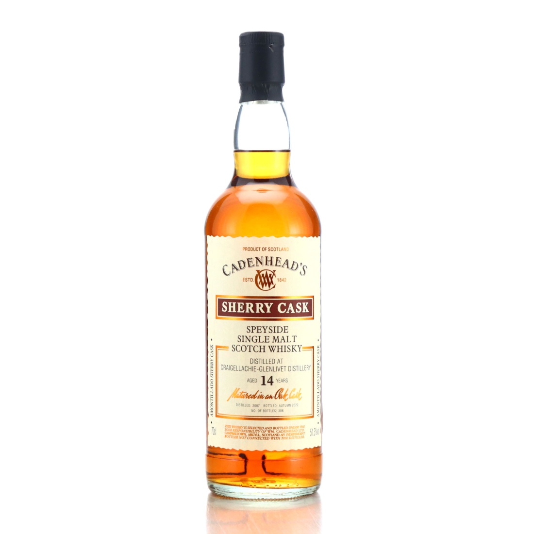 Craigellachie 2007 Cadenhead's 14 Year Old Sherry Cask