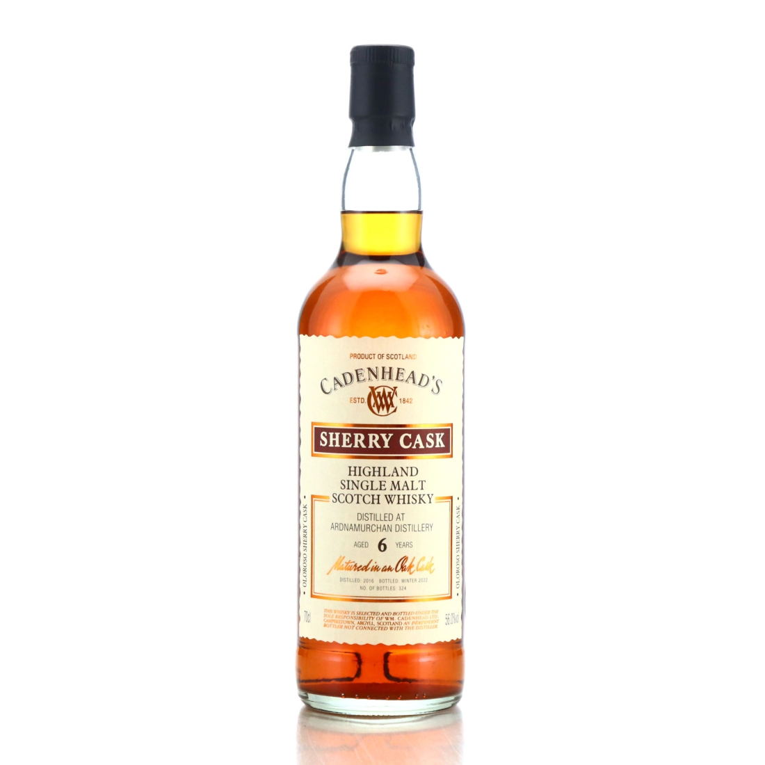 Ardnamurchan 2016 Cadenhead's 6 Year Old Sherry Cask