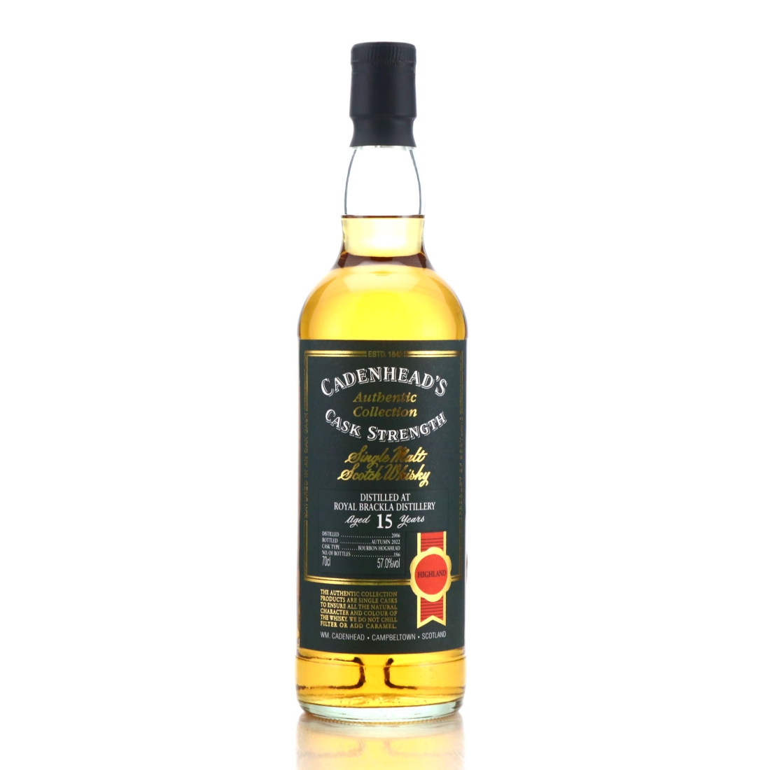 Royal Brackla 2006 Cadenhead's 15 Year Old