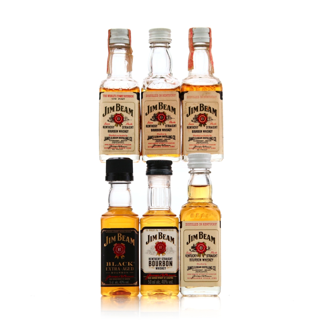 Jim Beam Miniatures x 6