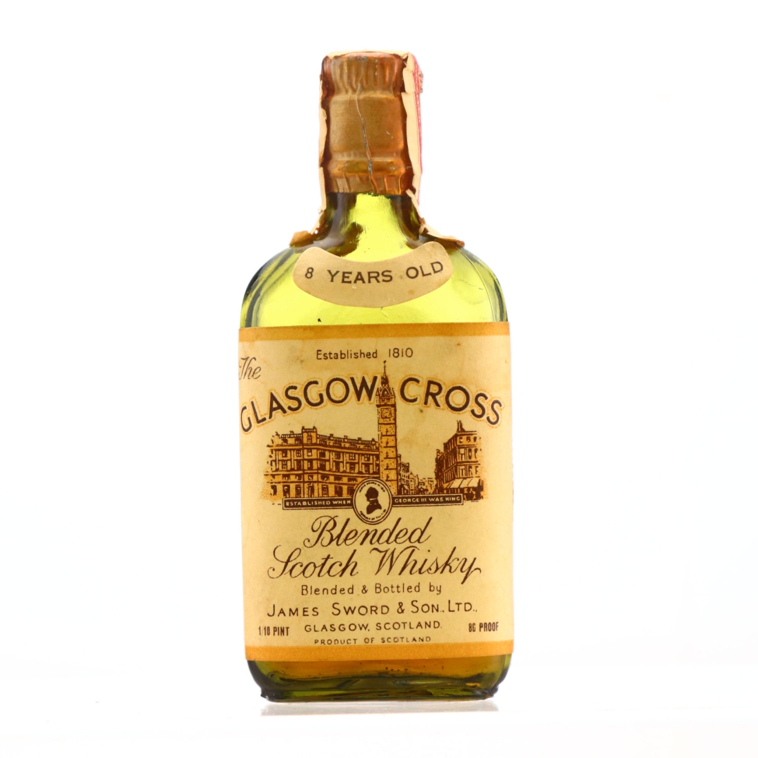 Glasgow Cross 8 Year Old Blended Scotch Miniature circa 1940s