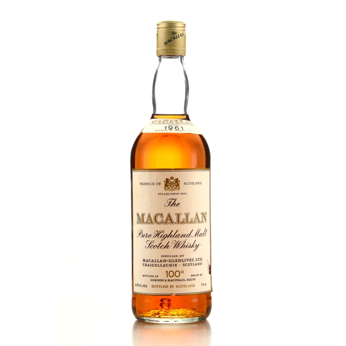 Macallan 1961 Gordon and MacPhail 100 Proof