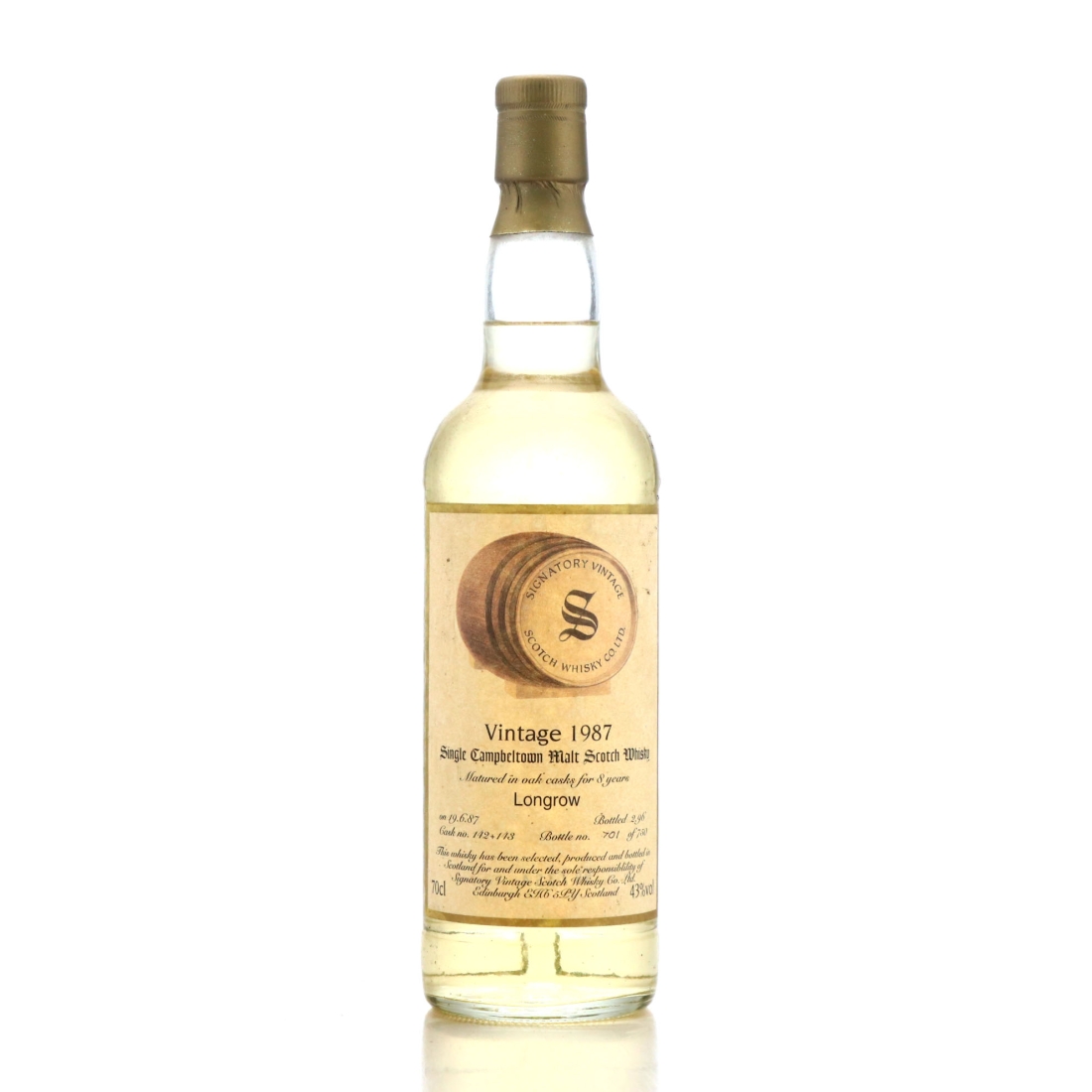 Longrow 1987 Signatory Vintage 8 Year Old #142+143