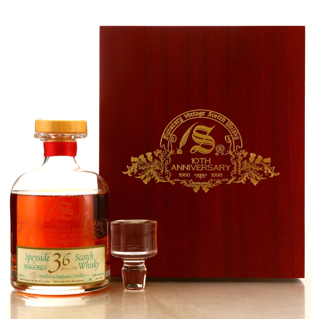 Dailuaine 1962 Signatory Vintage 36 Year Old Decanter / 10th Anniversary