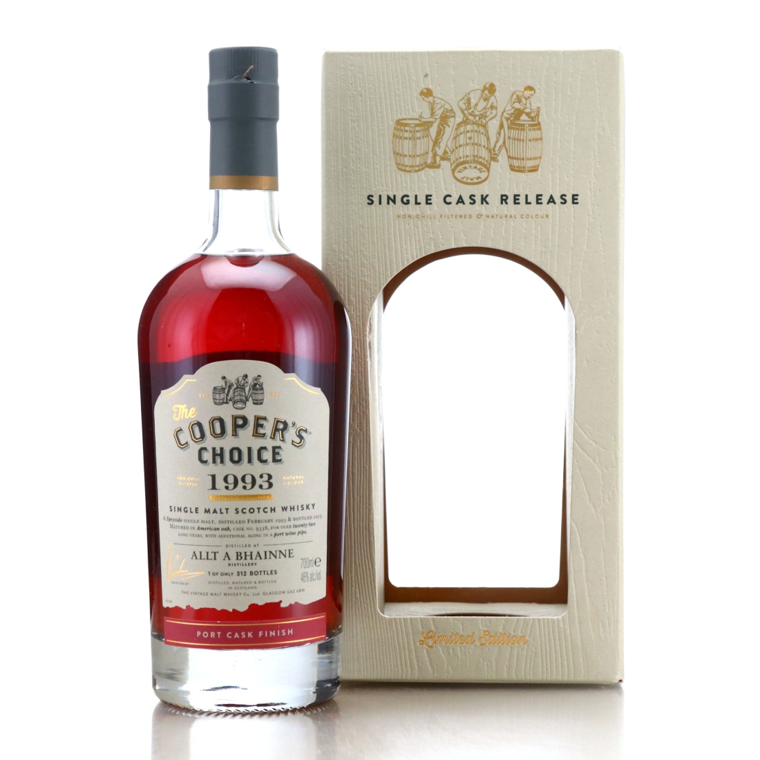 Allt-A-Bhainne 1993 Cooper's Choice 22 Year Old Port Finish