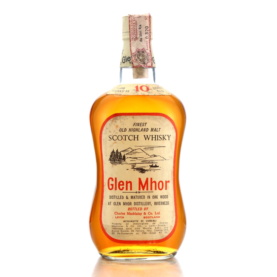 Glen Mhor 10 Year Old Charles Mackinlay 1970s / Moccia Import