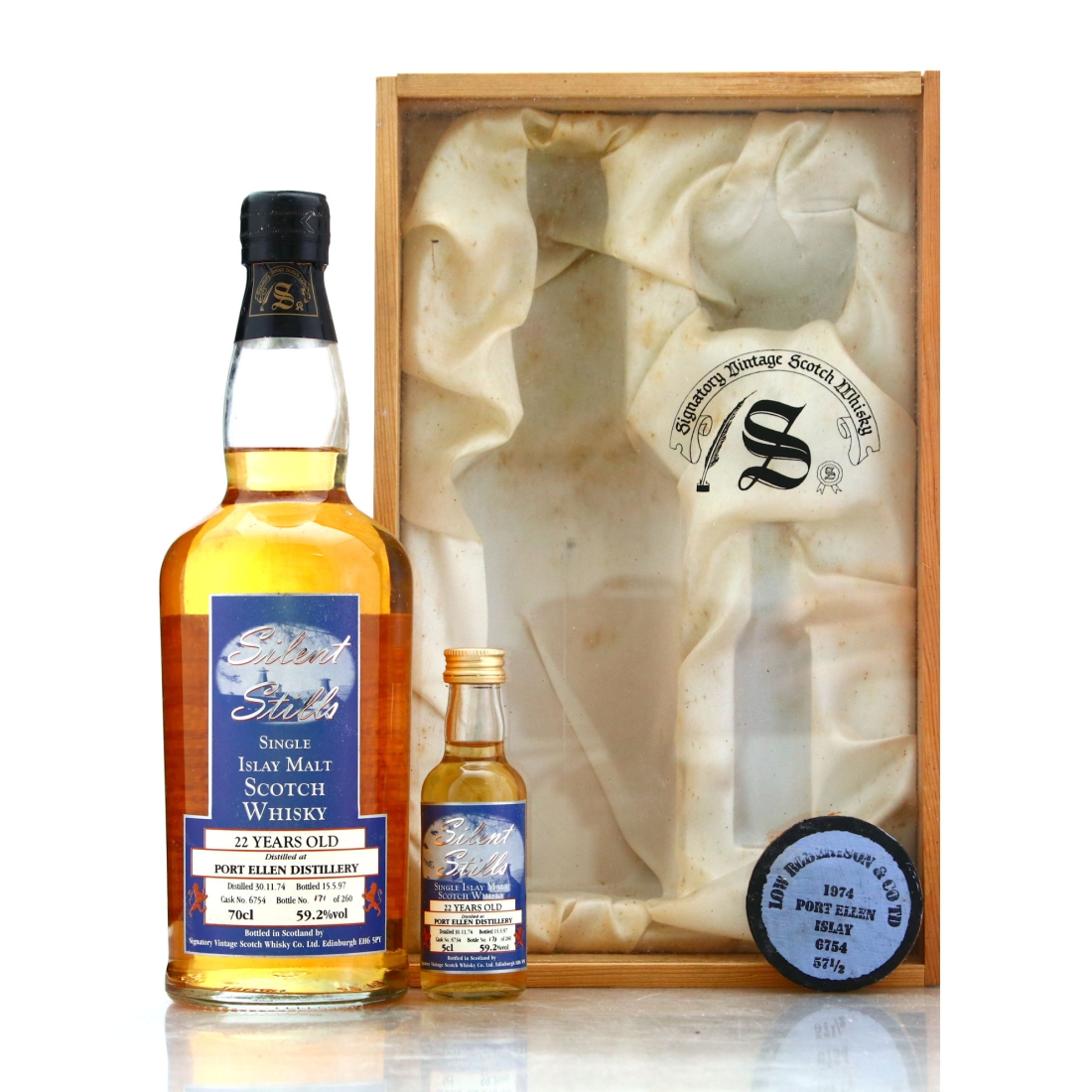 Port Ellen 1974 Signatory Vintage 22 Year Old Silent Stills Gift Pack