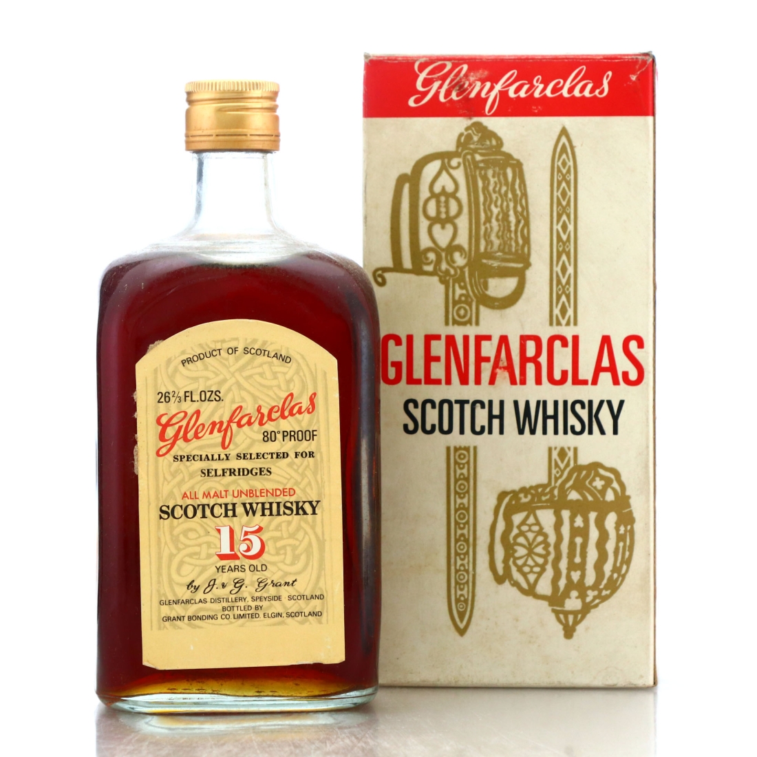 Glenfarclas 15 Year Old Grant Bonding Co 80 Proof 1970s