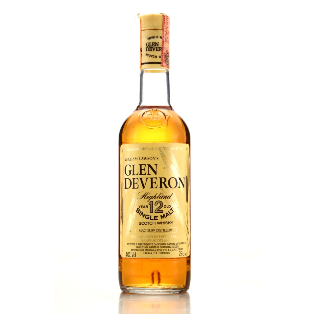 Glen Deveron 12 Year Old 1980s / Martini & Rossi Import