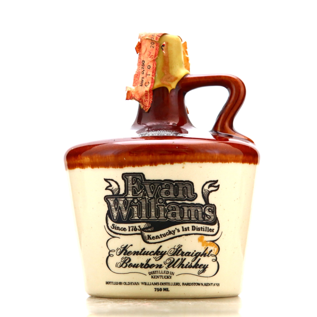  Evan Williams 7 Year Old Kentucky Straight Bourbon Decanter 1980