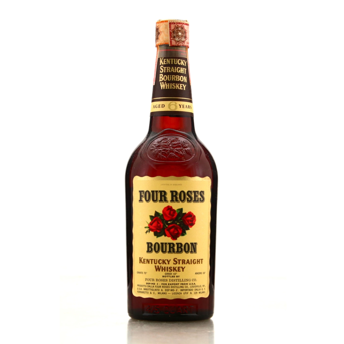 Four Roses 6 Year Old Kentucky Straight Bourbon 1963 / Ferraretto Import