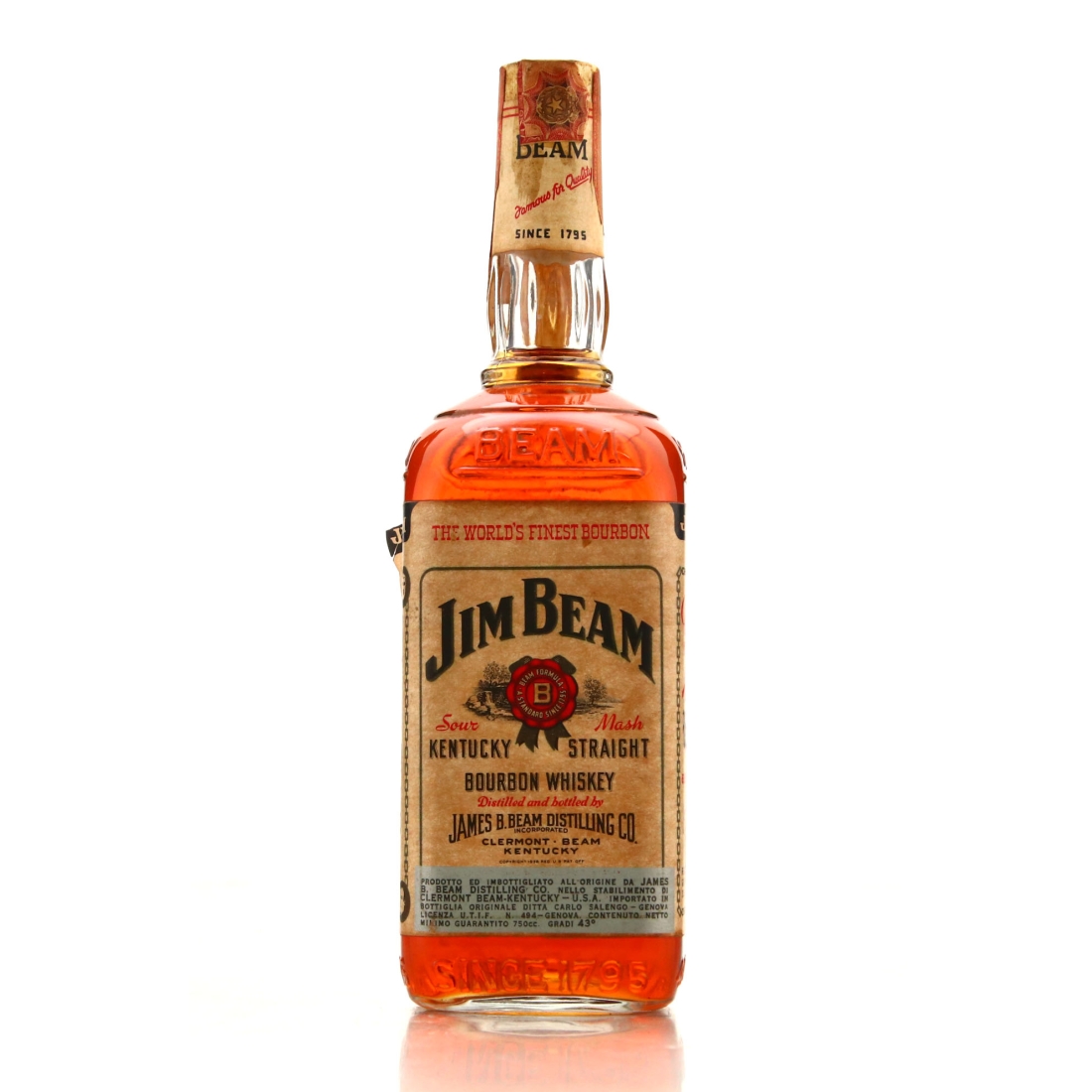 Jim Beam Kentucky Straight Bourbon 1968