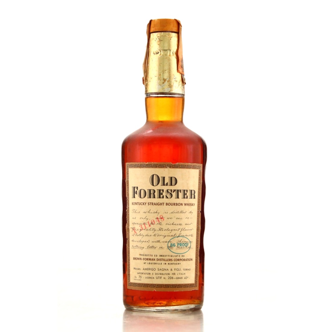 Old Forester Kentucky Straight Bourbon 1968 / Amerigo Sagna Import