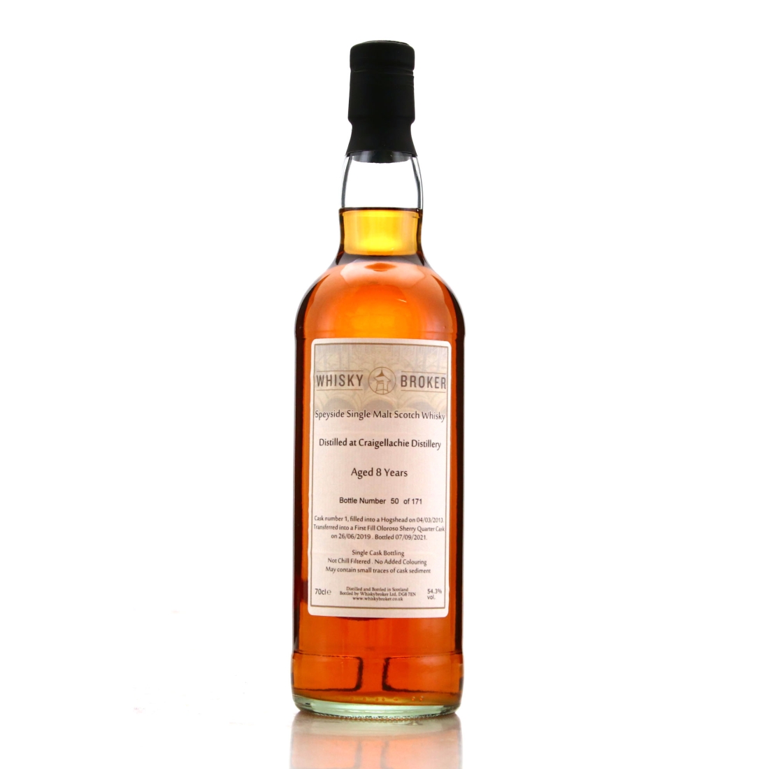 Craigellachie 2013 Whisky Broker 8 Year Old