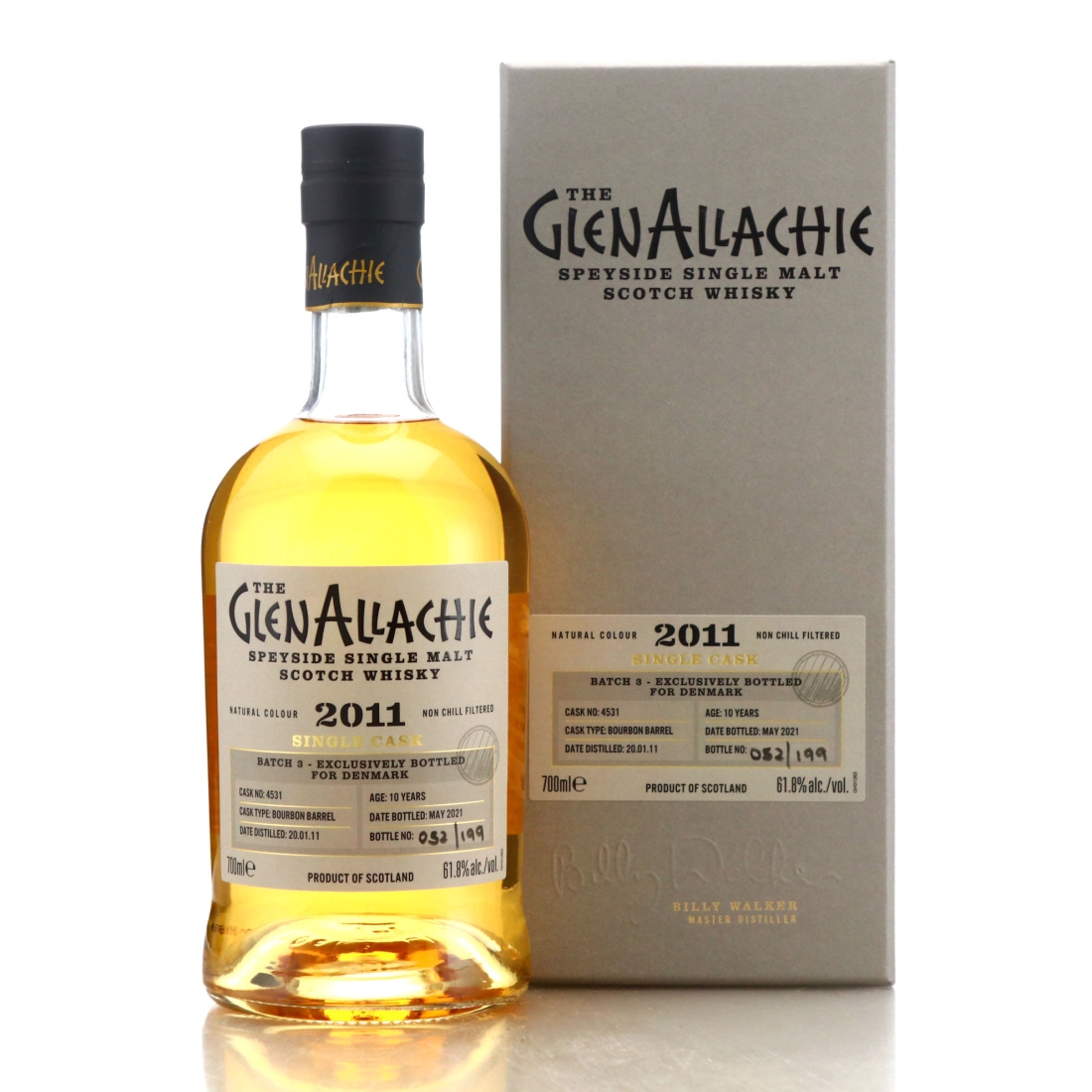 Glenallachie 2011 Single Bourbon Cask 10 Year Old #4531  / Denmark