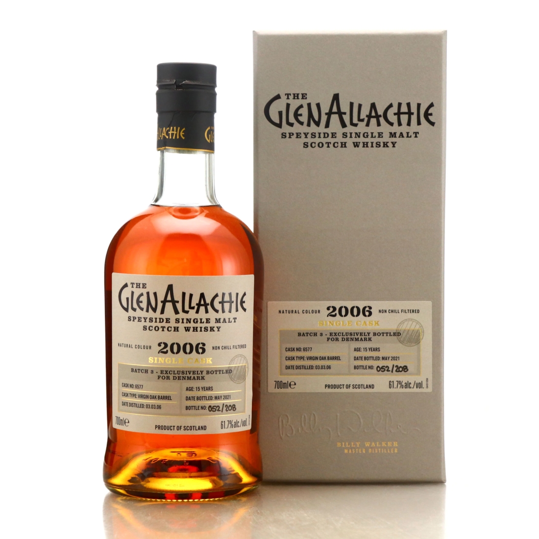 Glenallachie 2006 Single Cask 15 Year Old #6577 / Denmark