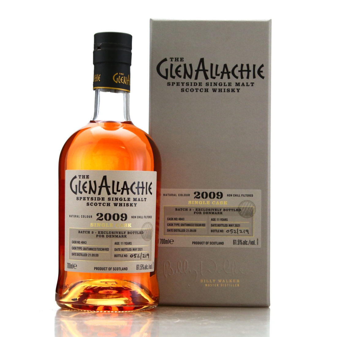 Glenallachie 2009 Single Grattamacco Cask 11 Year Old #4843 / Denmark