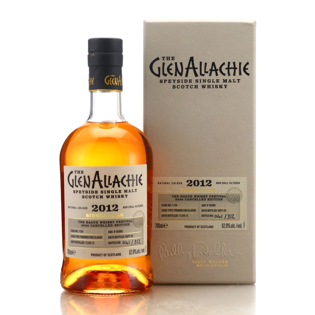 Glenallachie 2012 Single Peated Bourbon Cask 8 Year Old #1154 / Hague Cancelled Edition