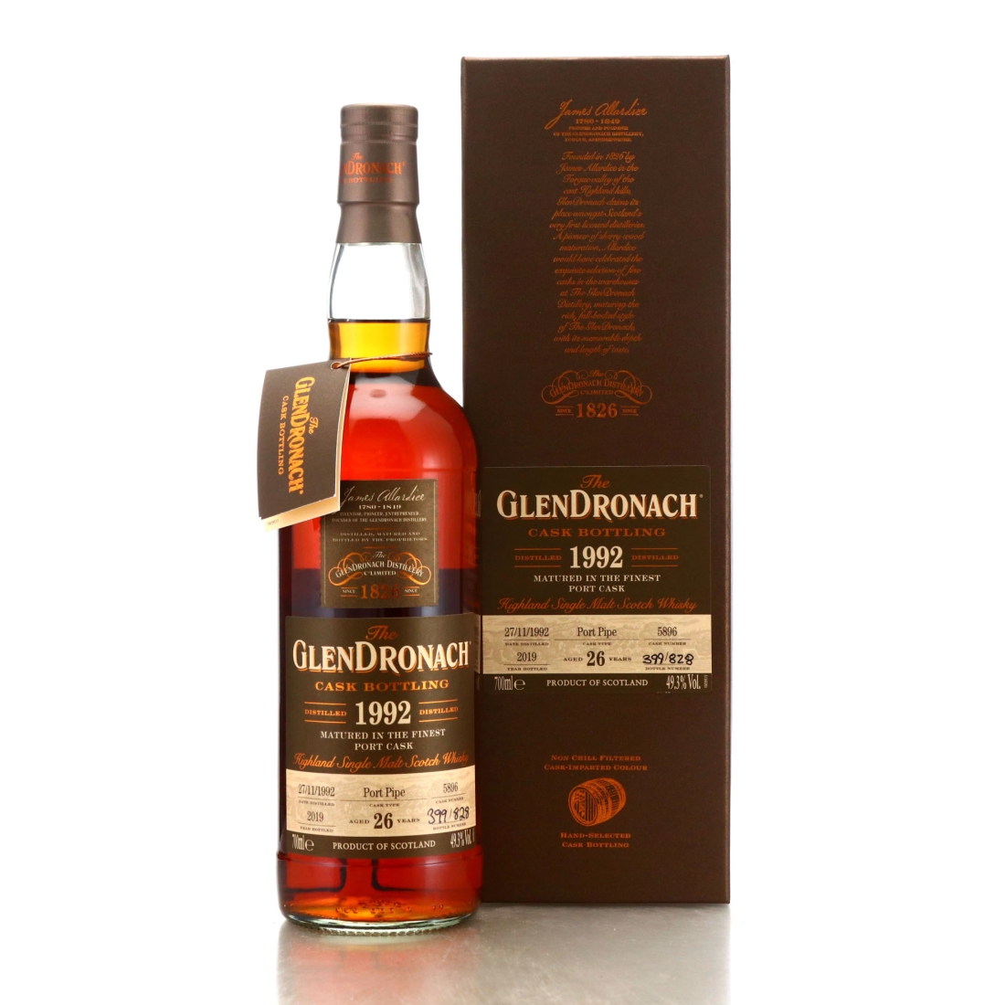 Glendronach 1992 Single Port Cask 26 Year Old #5896 / Batch 17