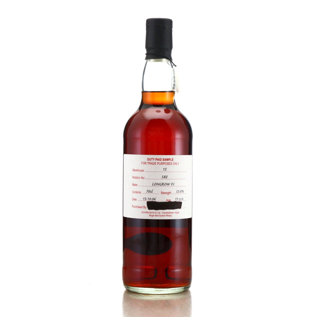 Longrow 2006 Duty Paid Sample 15 Year Old / Fresh Sherry Hogshead