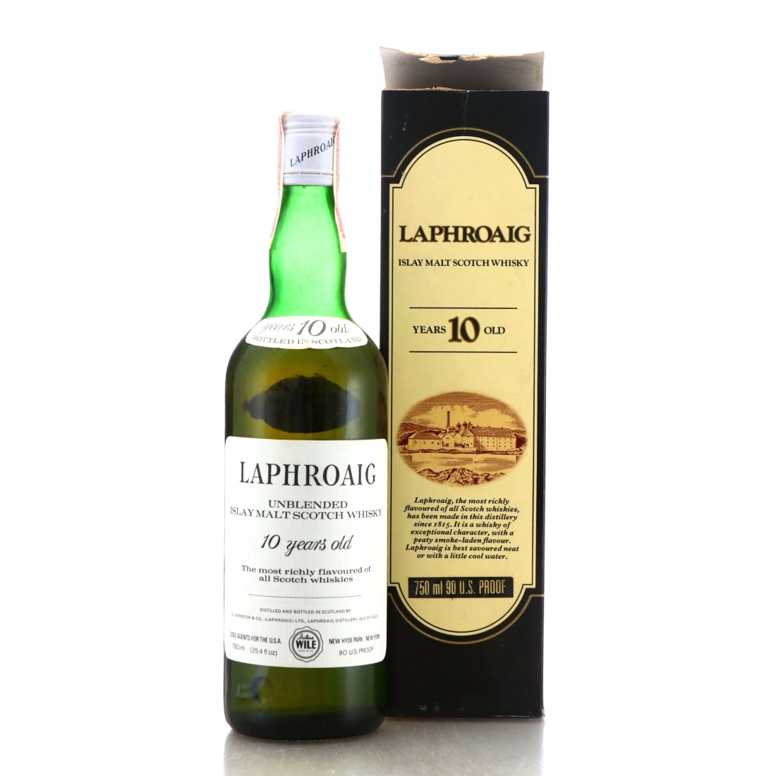 Laphroaig 10 Year Old early 1980s / Julius Wile Import, US