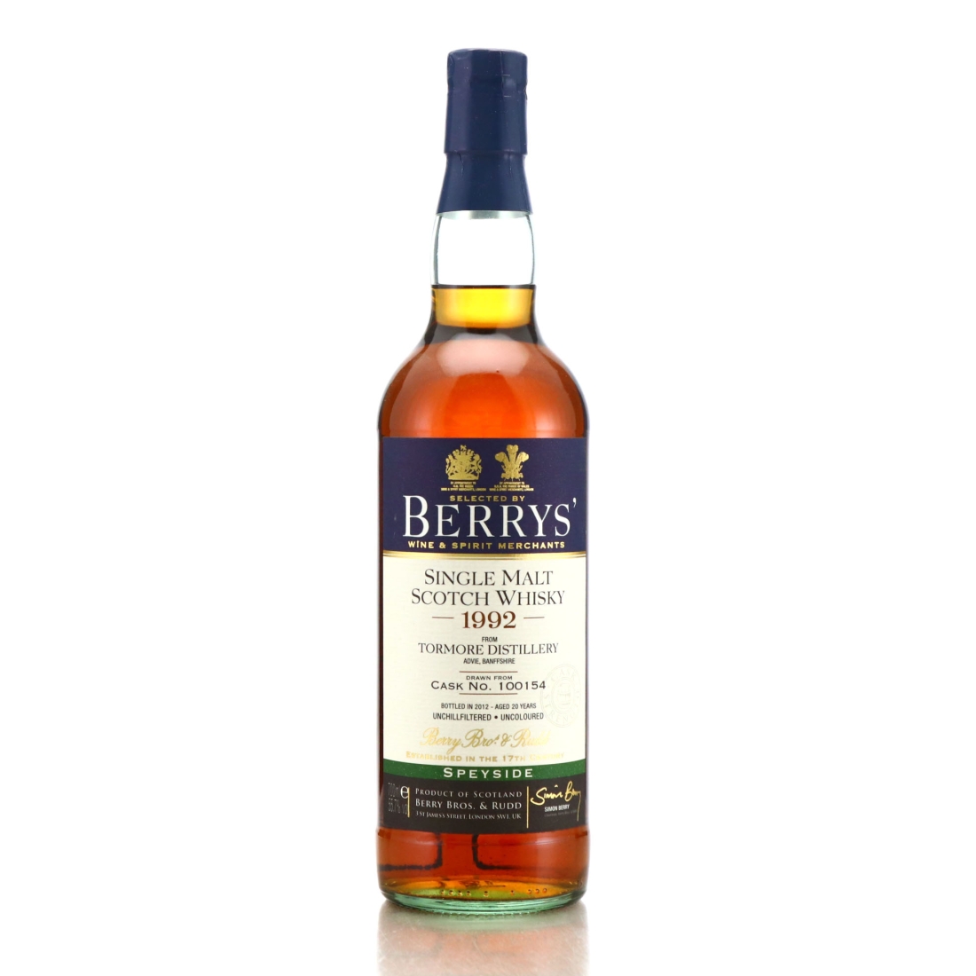Tormore 1992 Berry Brothers and Rudd 20 Year Old