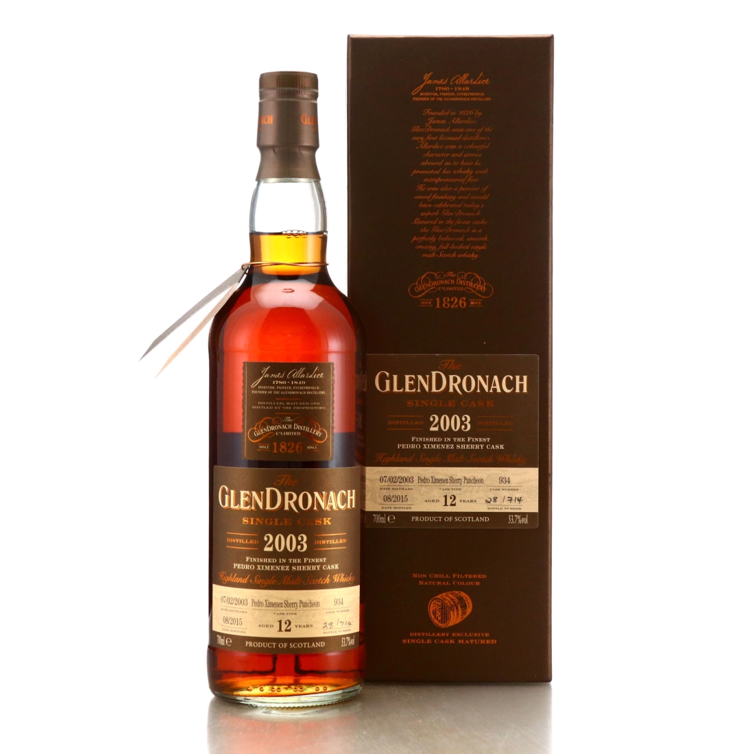 Glendronach 2003 Single PX Cask Finish 12 Year Old #934 / Batch 12
