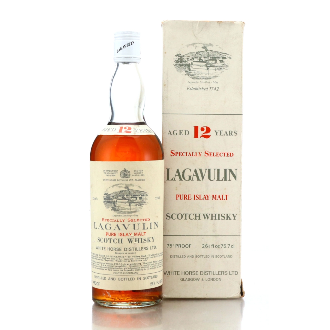 Lagavulin 12 Year Old White Horse 1970s